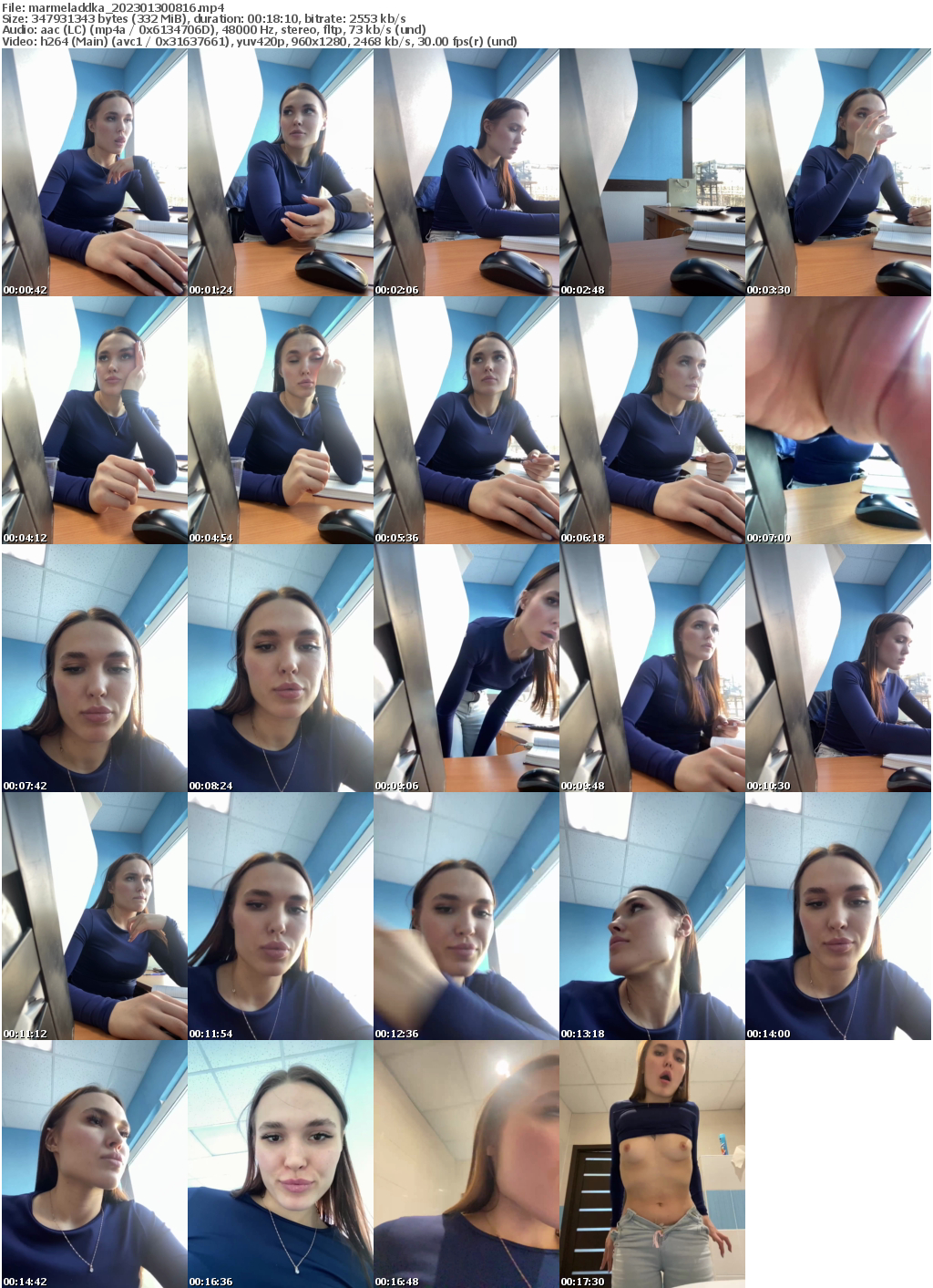 Preview thumb from marmeladdka on 2023-01-30 @ bongacams