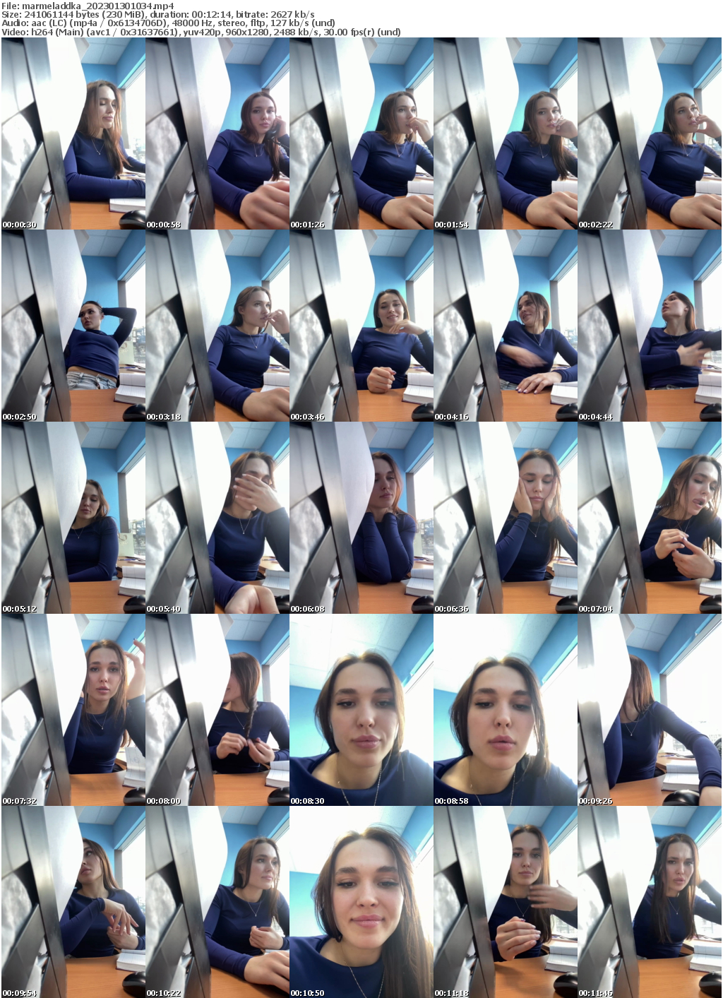 Preview thumb from marmeladdka on 2023-01-30 @ bongacams