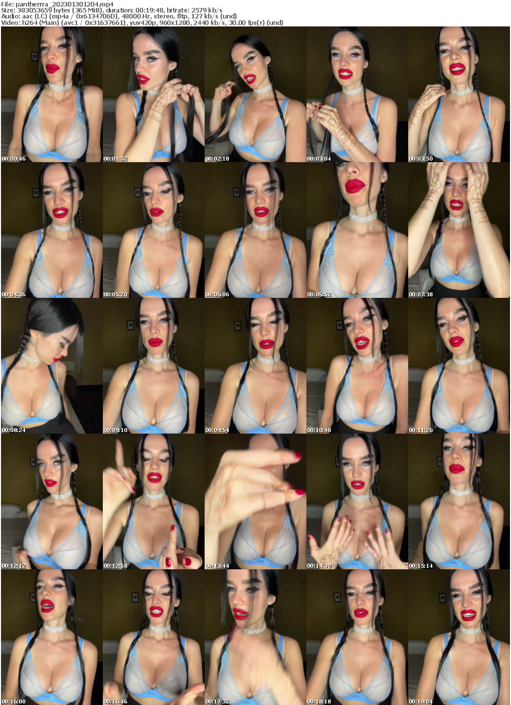 Preview thumb from pantherrra on 2023-01-30 @ bongacams