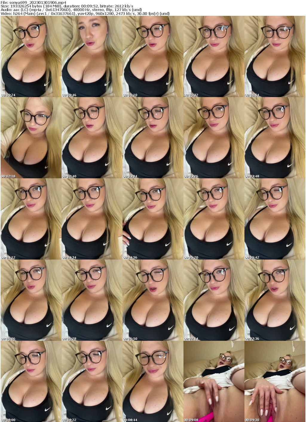 Preview thumb from sonya699 on 2023-01-30 @ bongacams