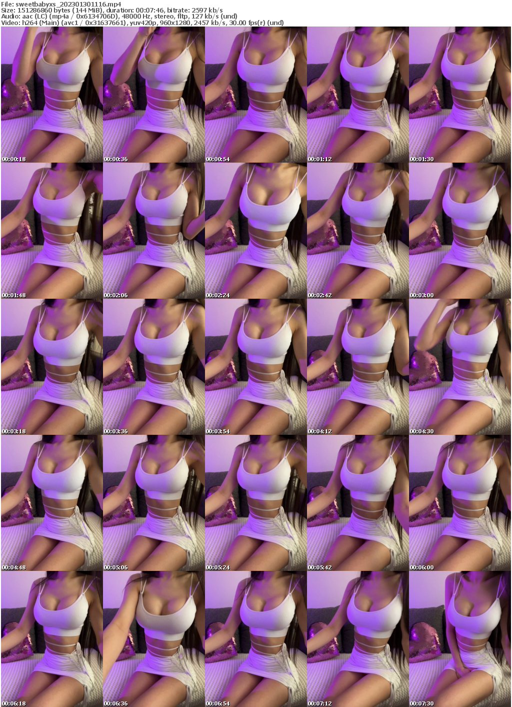 Preview thumb from sweetbabyxs on 2023-01-30 @ bongacams