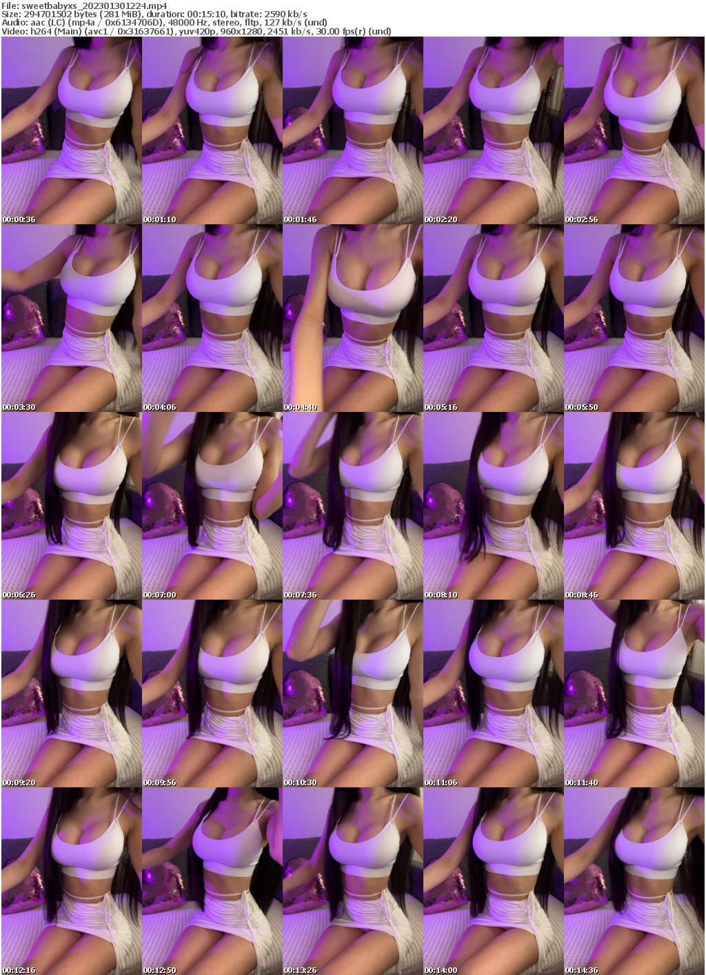 Preview thumb from sweetbabyxs on 2023-01-30 @ bongacams