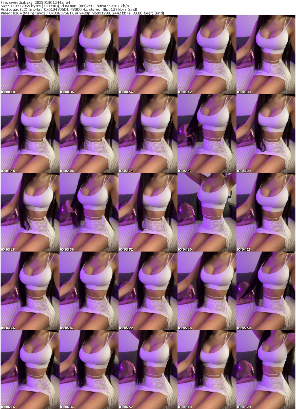 Preview thumb from sweetbabyxs on 2023-01-30 @ bongacams