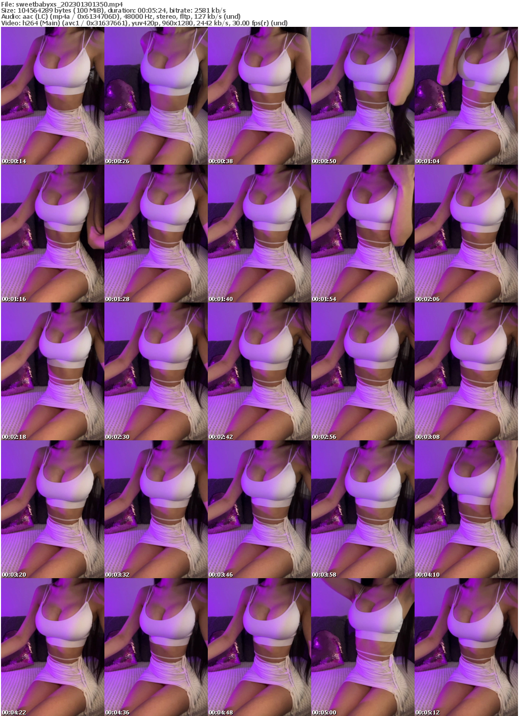 Preview thumb from sweetbabyxs on 2023-01-30 @ bongacams