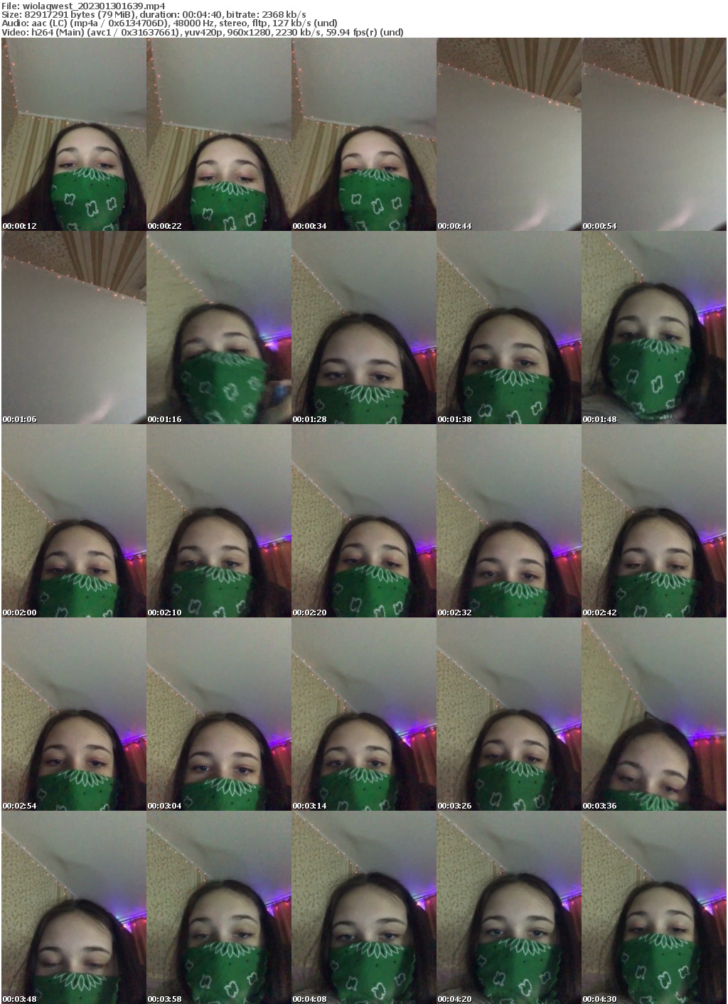 Preview thumb from wiolaqwest on 2023-01-30 @ bongacams