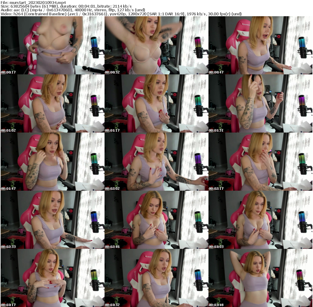 Preview thumb from murstart on 2023-02-01 @ bongacams