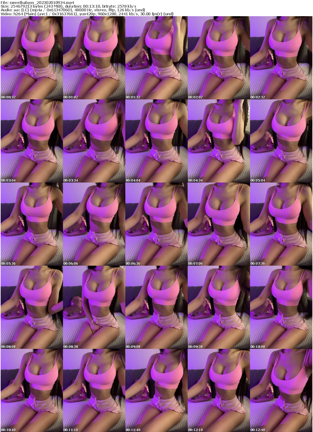 Preview thumb from sweetbabyxs on 2023-02-01 @ bongacams