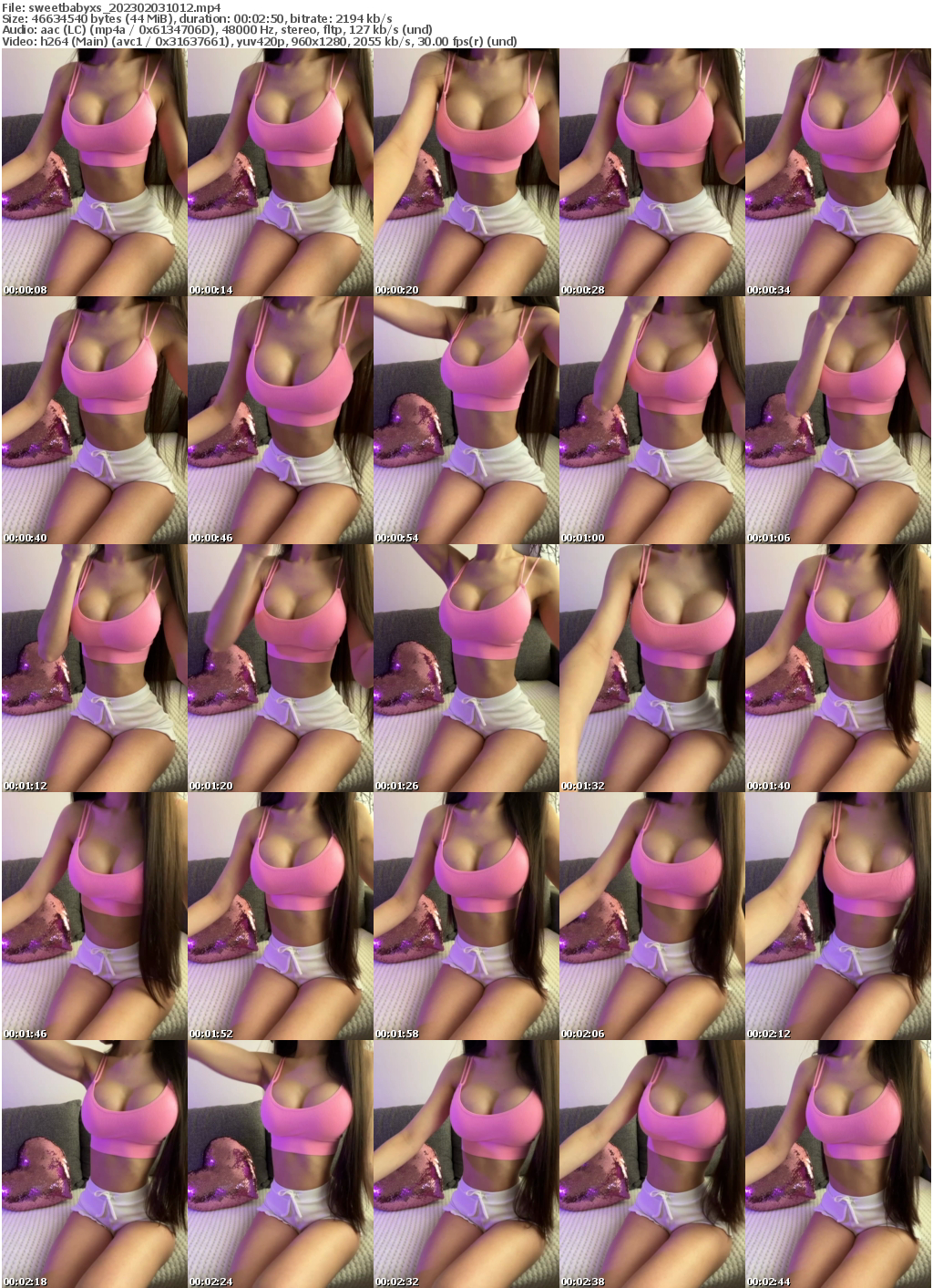 Preview thumb from sweetbabyxs on 2023-02-03 @ bongacams