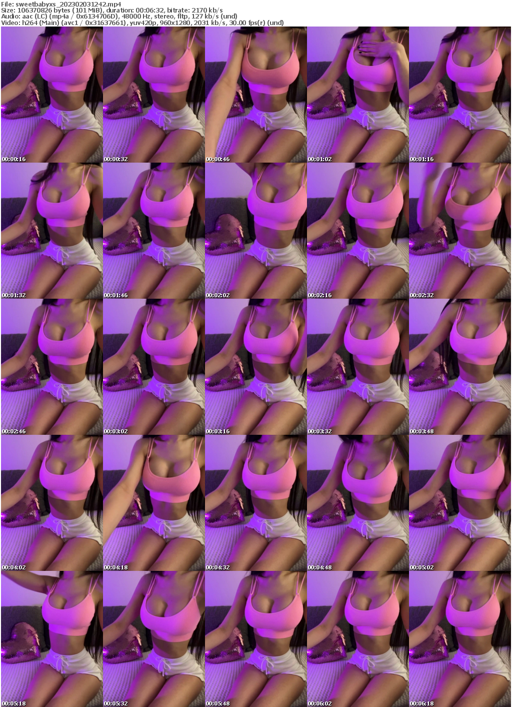 Preview thumb from sweetbabyxs on 2023-02-03 @ bongacams