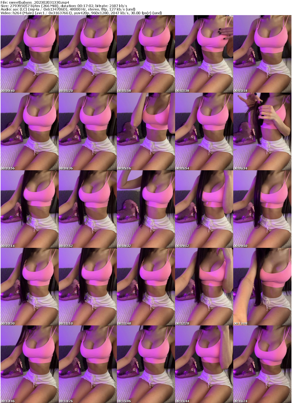 Preview thumb from sweetbabyxs on 2023-02-03 @ bongacams