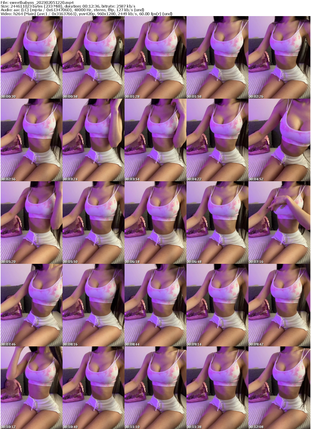 Preview thumb from sweetbabyxs on 2023-02-05 @ bongacams