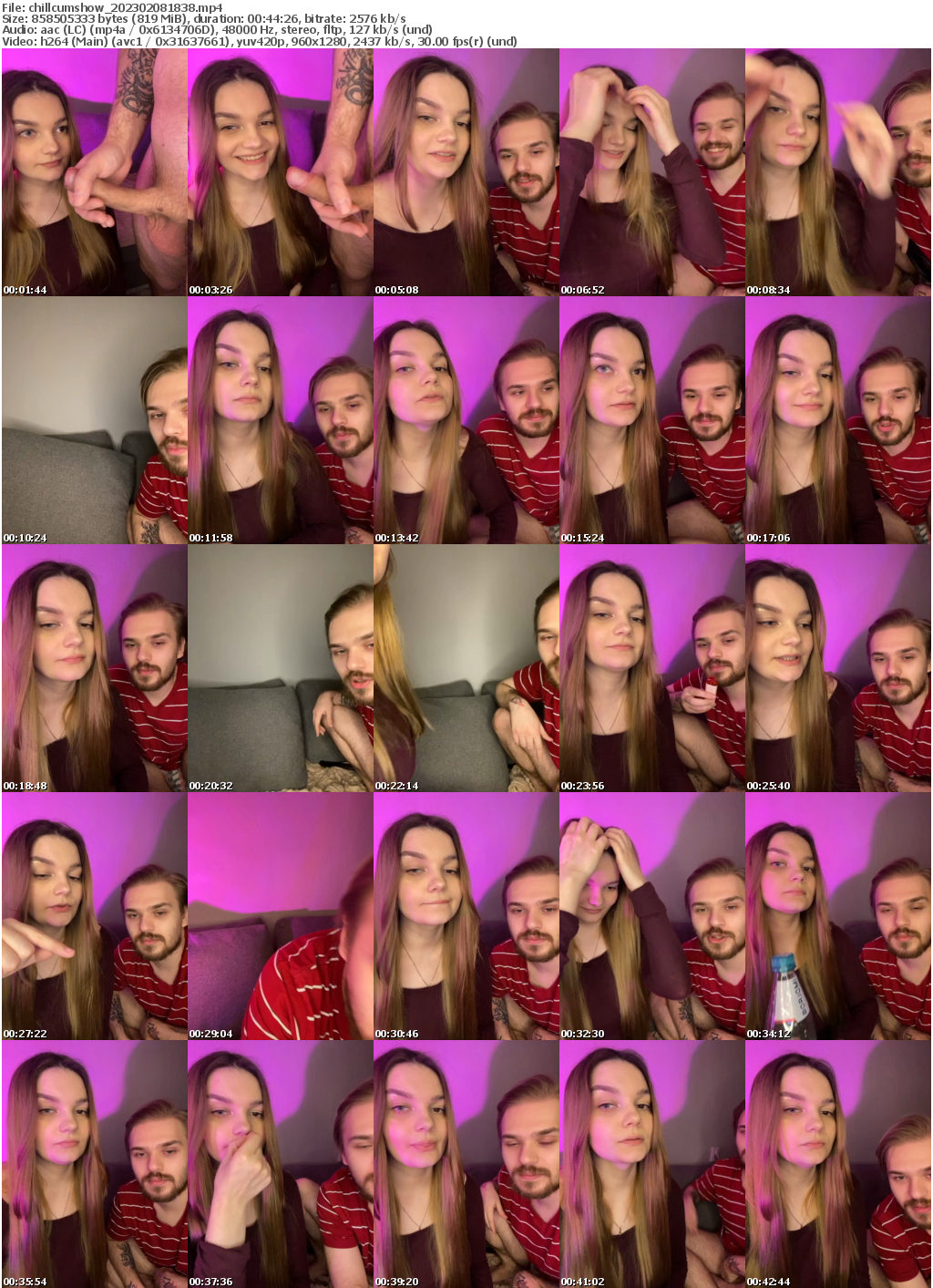 Preview thumb from chillcumshow on 2023-02-08 @ bongacams