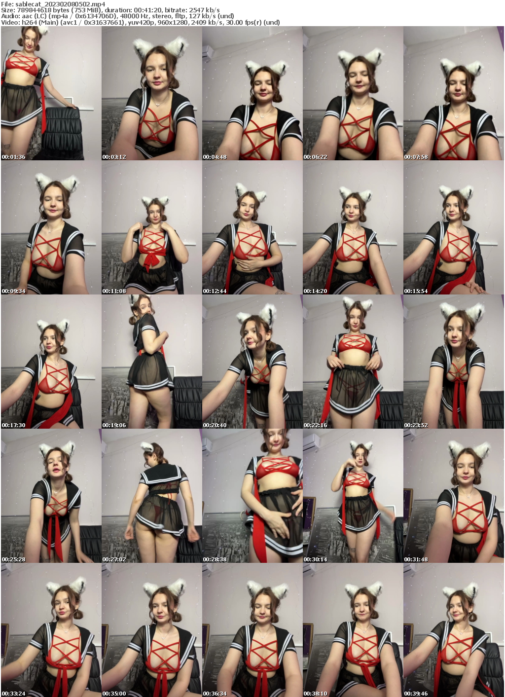 Preview thumb from sablecat on 2023-02-08 @ bongacams