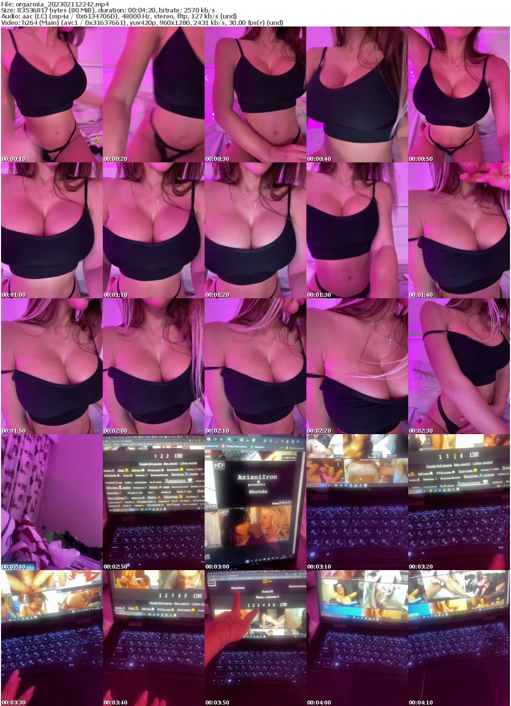 Preview thumb from orgazmia on 2023-02-11 @ bongacams