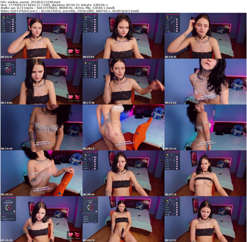 Preview thumb from evelina_meow on 2023-02-12 @ bongacams