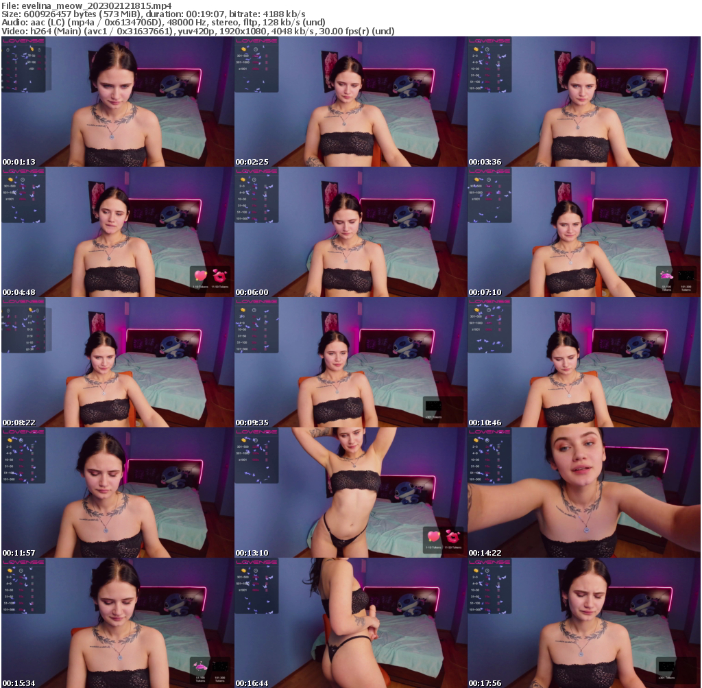 Preview thumb from evelina_meow on 2023-02-12 @ bongacams