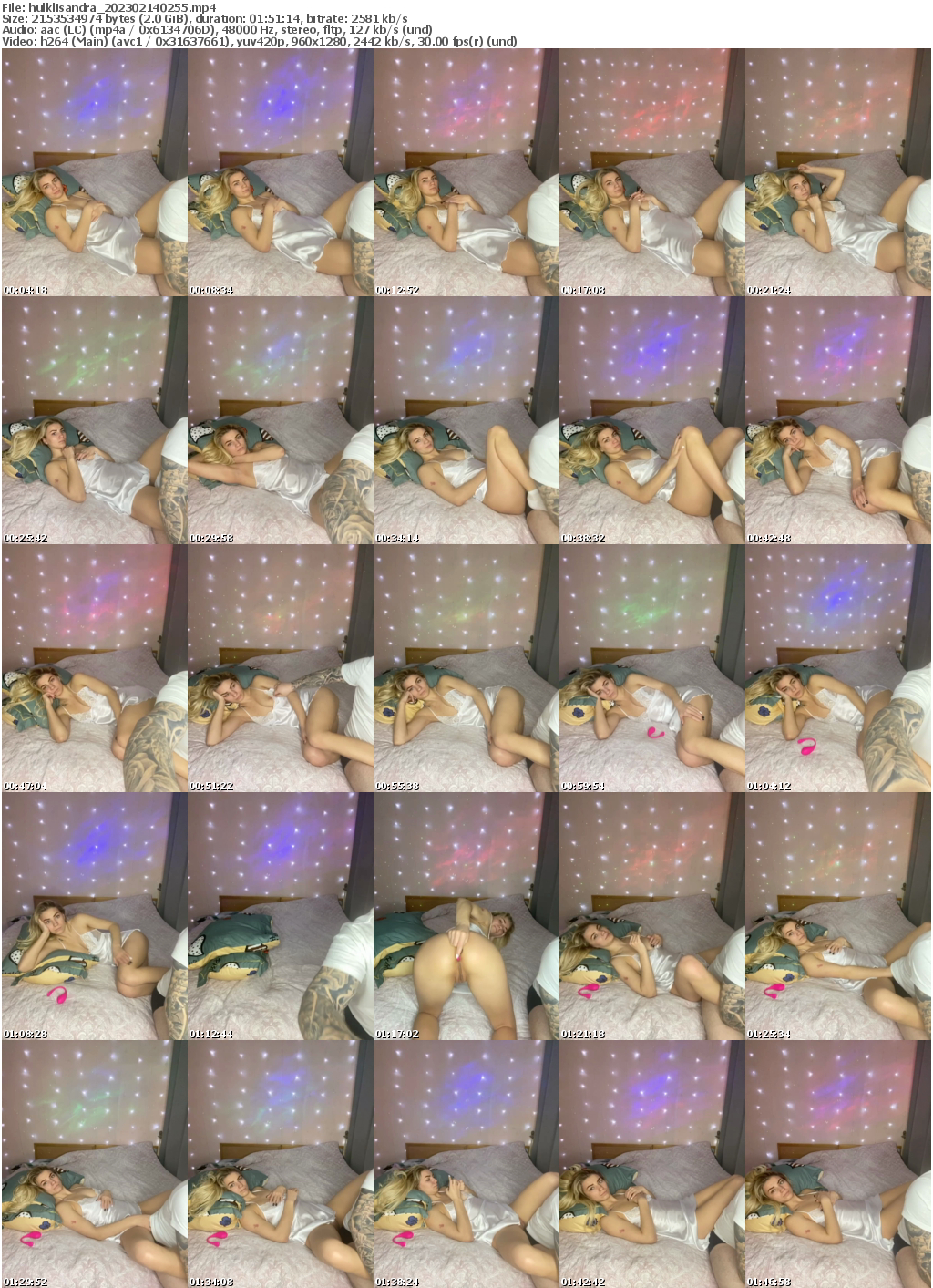 Preview thumb from hulklisandra on 2023-02-14 @ bongacams