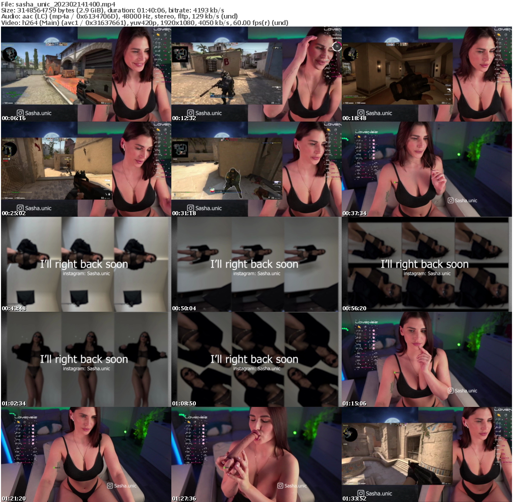 Preview thumb from sasha_unic on 2023-02-14 @ bongacams