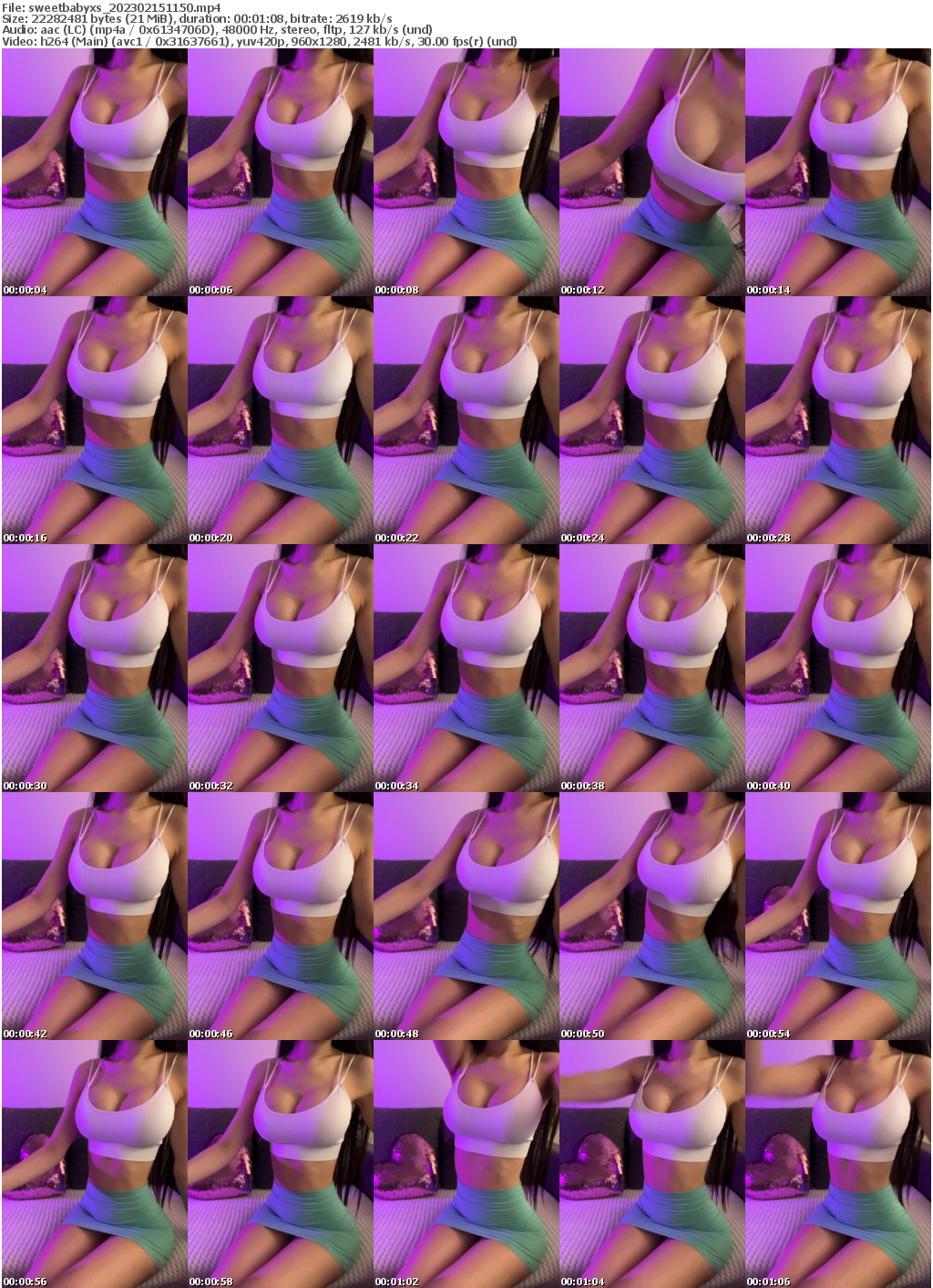 Preview thumb from sweetbabyxs on 2023-02-15 @ bongacams