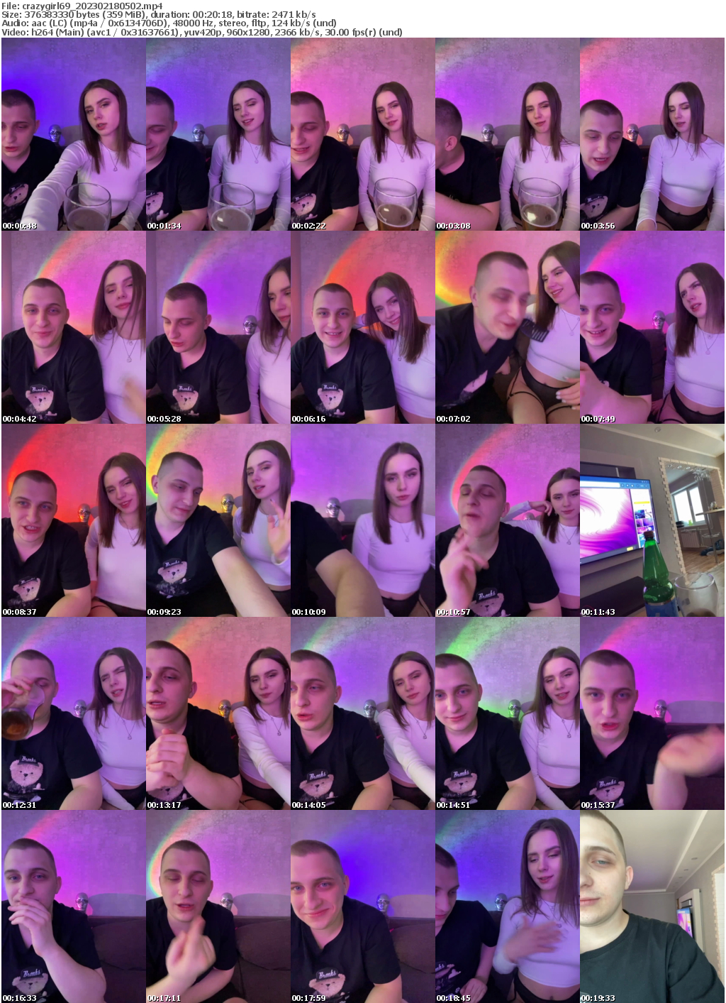 Preview thumb from crazygirl69 on 2023-02-18 @ bongacams