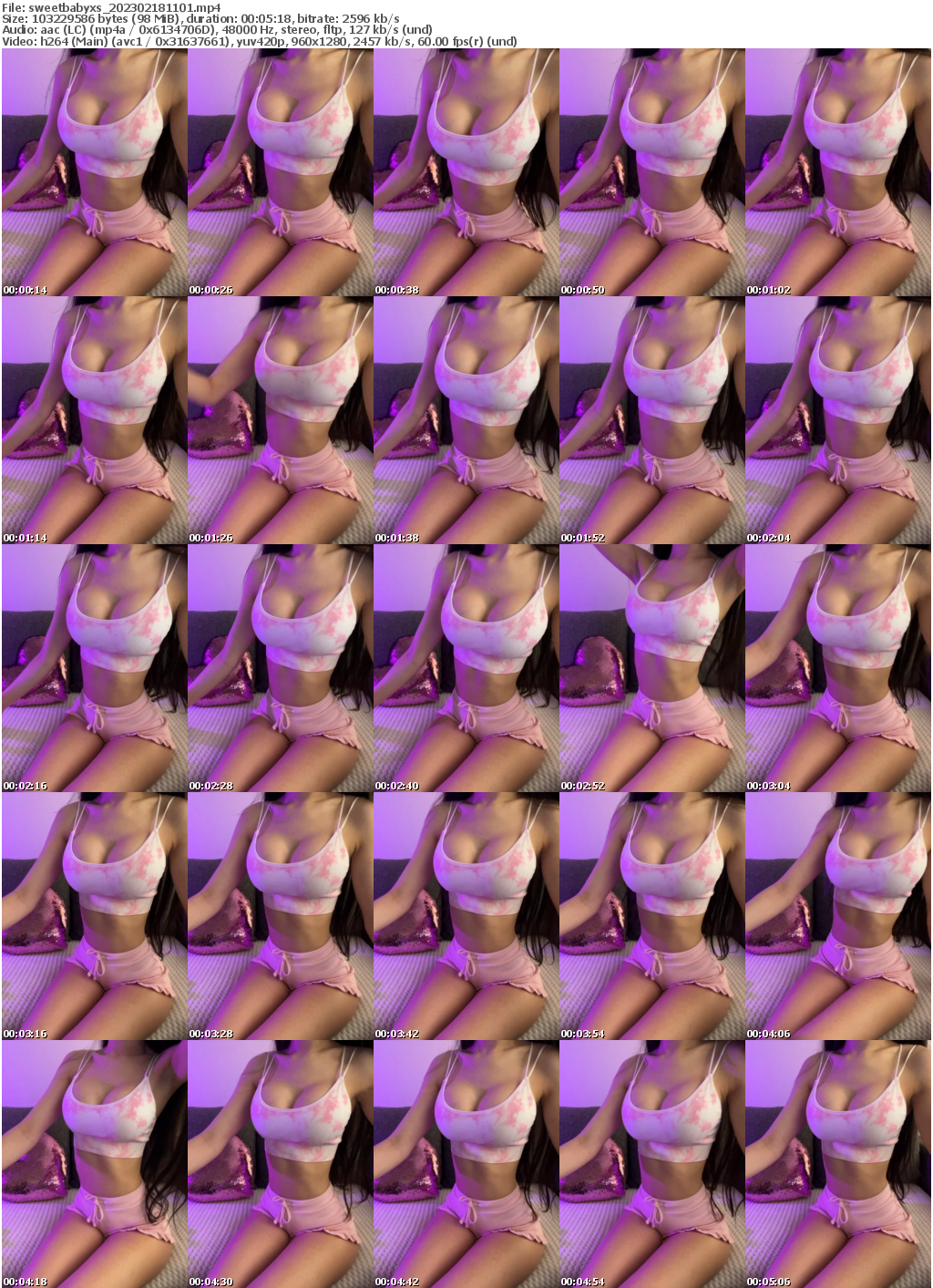 Preview thumb from sweetbabyxs on 2023-02-18 @ bongacams