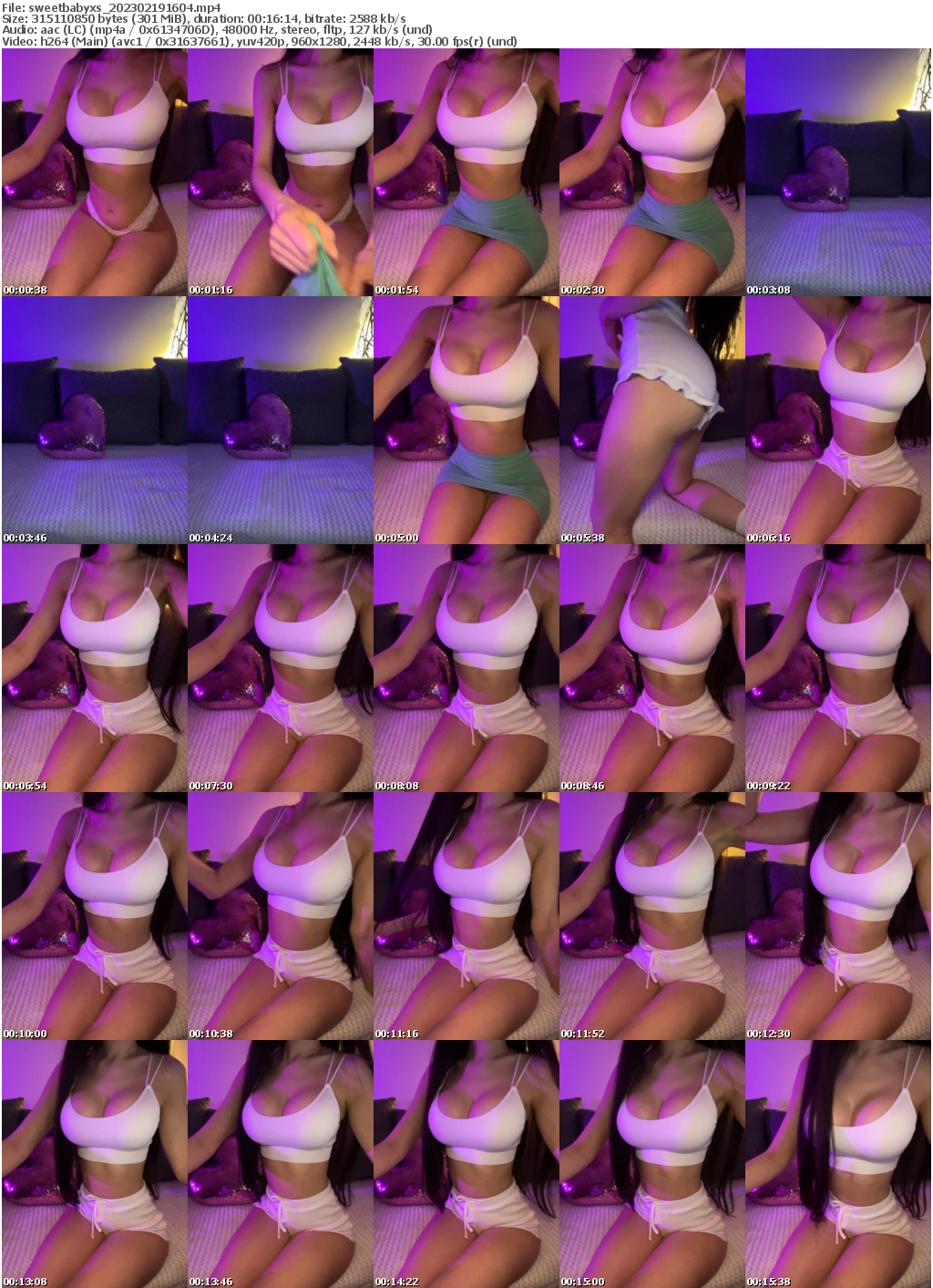 Preview thumb from sweetbabyxs on 2023-02-19 @ bongacams