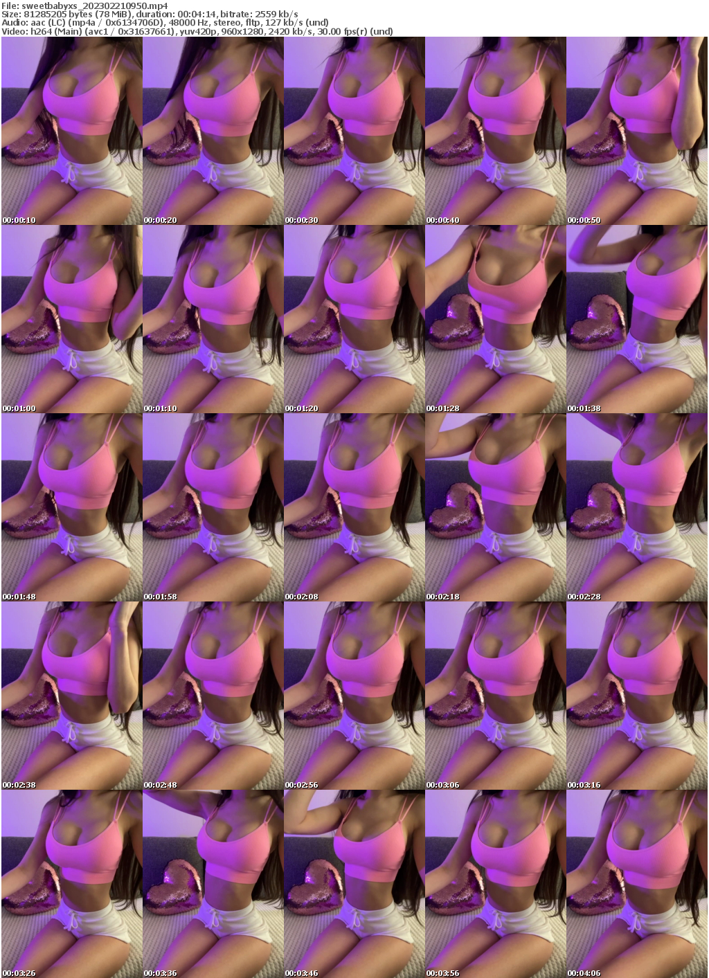 Preview thumb from sweetbabyxs on 2023-02-21 @ bongacams