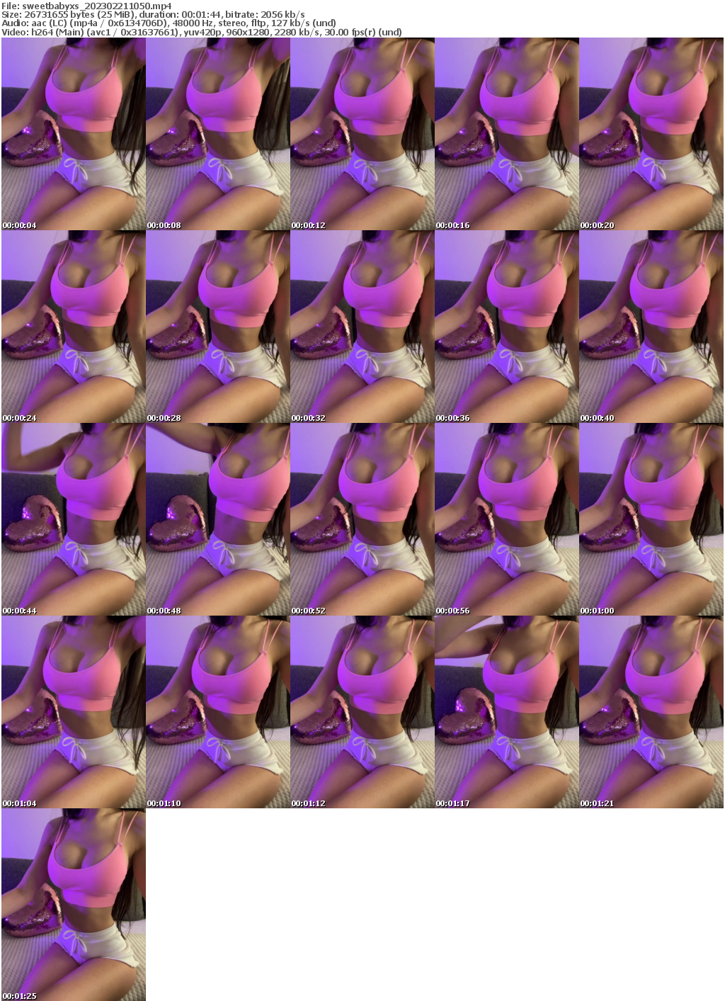 Preview thumb from sweetbabyxs on 2023-02-21 @ bongacams