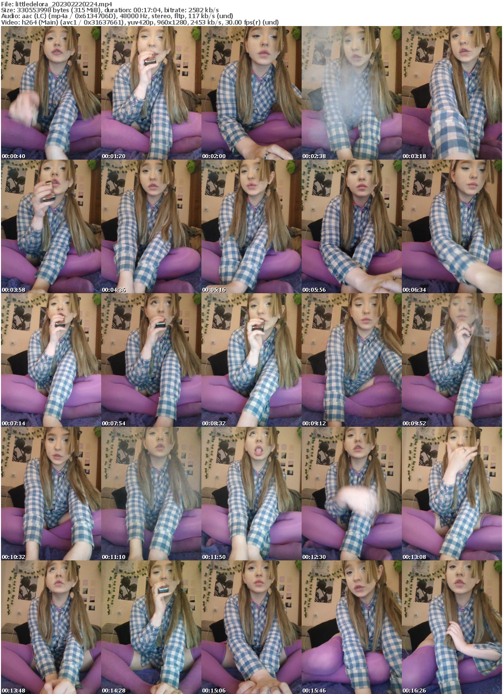 Preview thumb from littledelora on 2023-02-22 @ bongacams