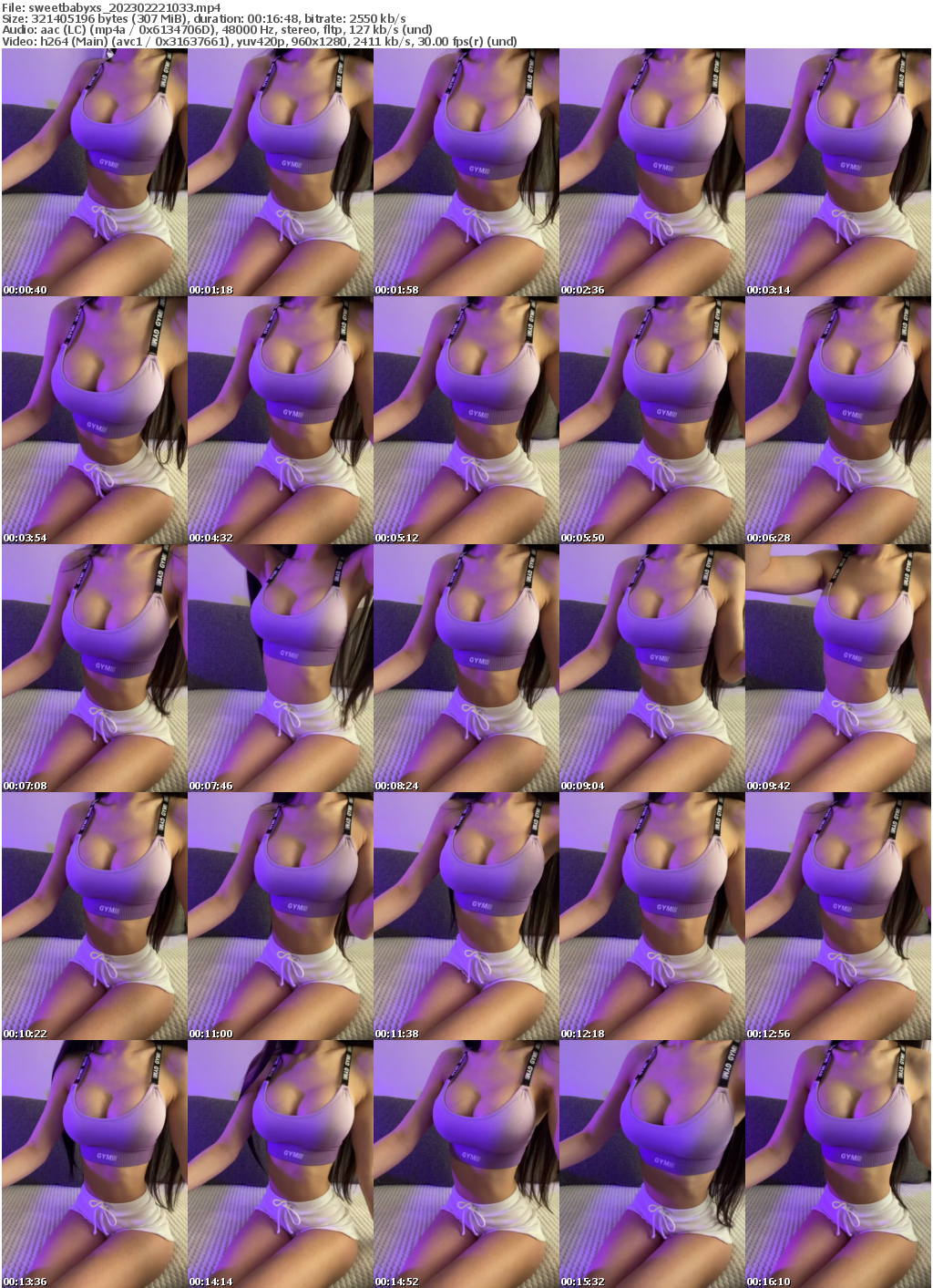 Preview thumb from sweetbabyxs on 2023-02-22 @ bongacams