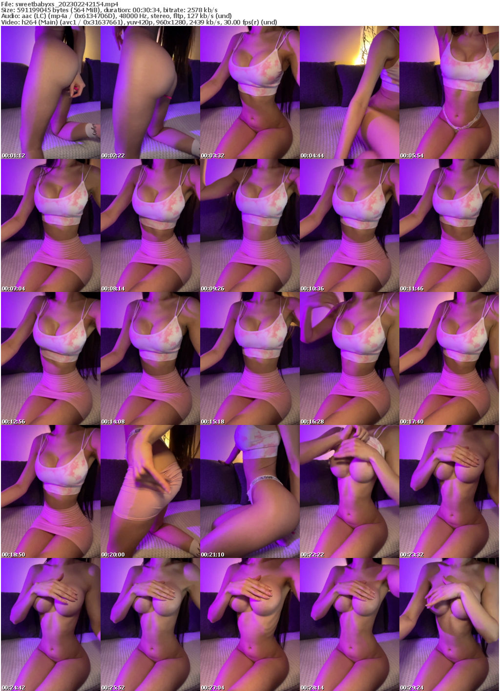 Preview thumb from sweetbabyxs on 2023-02-24 @ bongacams