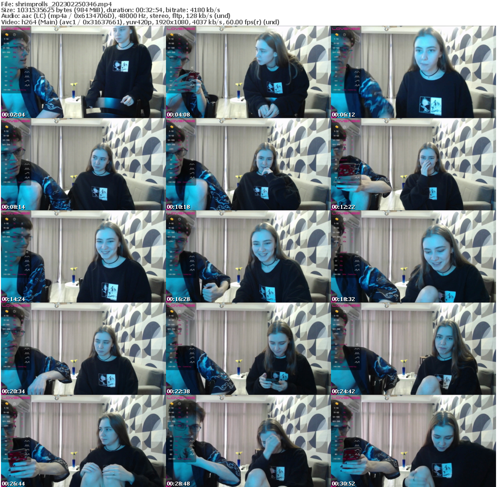 Preview thumb from shrimprolls on 2023-02-25 @ bongacams