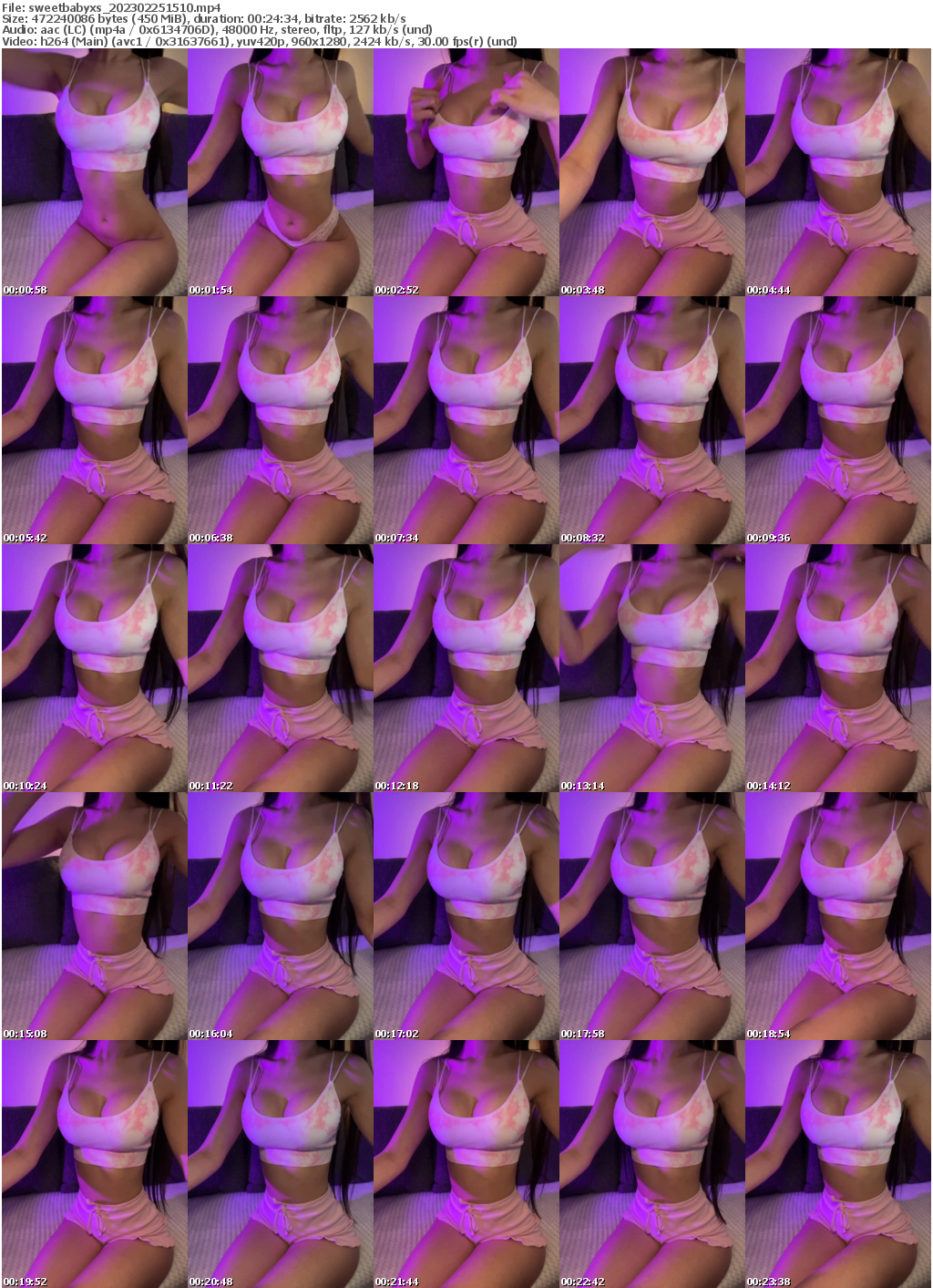 Preview thumb from sweetbabyxs on 2023-02-25 @ bongacams