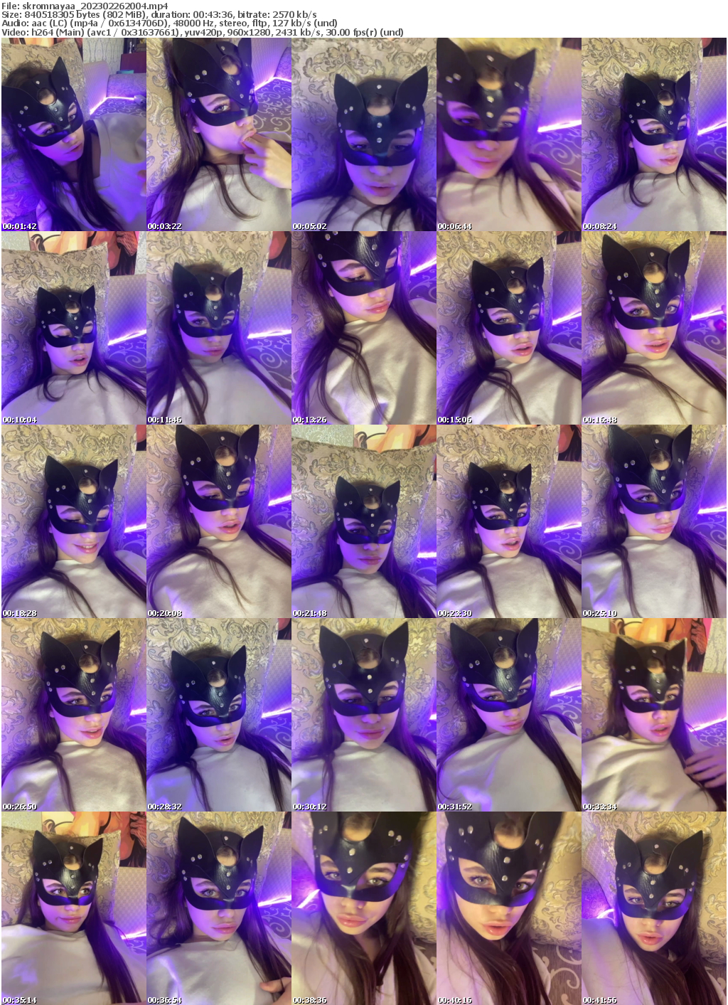 Preview thumb from skromnayaa on 2023-02-26 @ bongacams