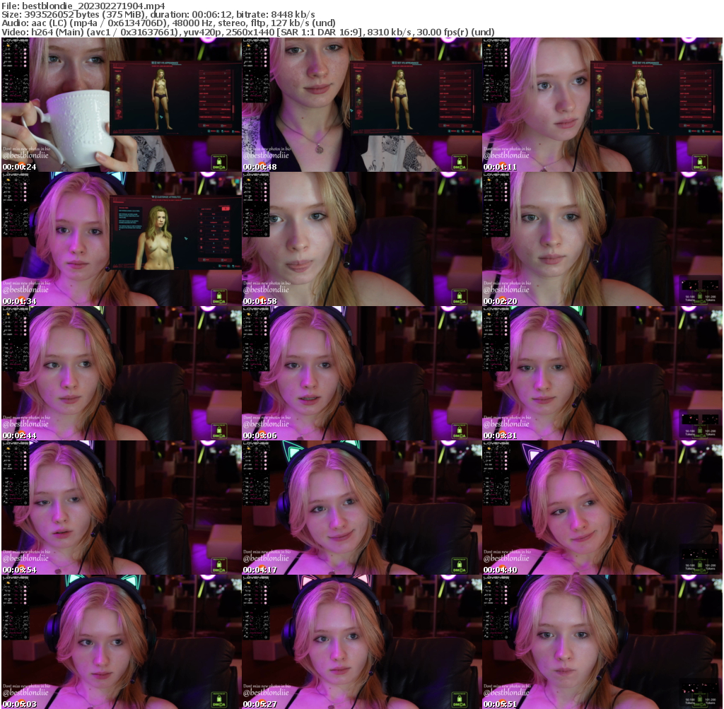 Preview thumb from bestblondie on 2023-02-27 @ bongacams