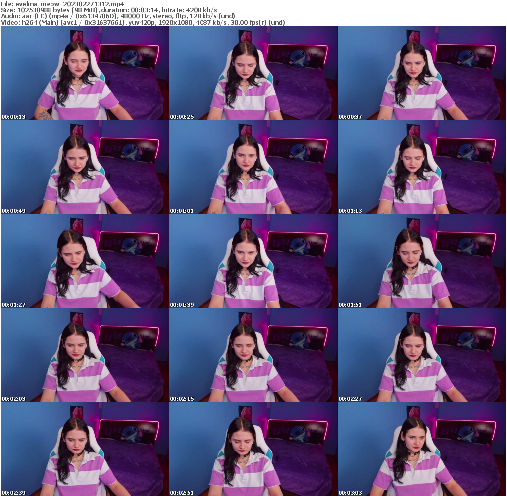 Preview thumb from evelina_meow on 2023-02-27 @ bongacams