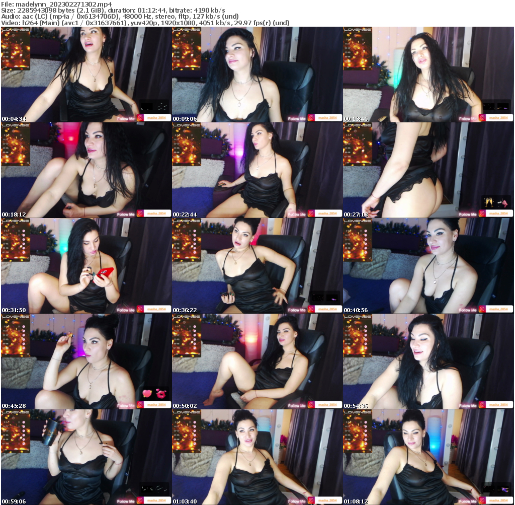 Preview thumb from madelynn on 2023-02-27 @ bongacams