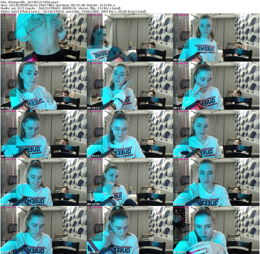 Preview thumb from shrimprolls on 2023-02-27 @ bongacams