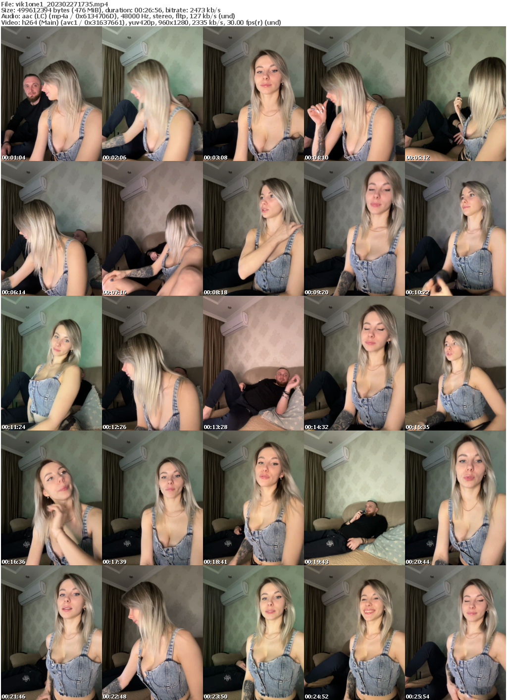 Preview thumb from vik1one1 on 2023-02-27 @ bongacams