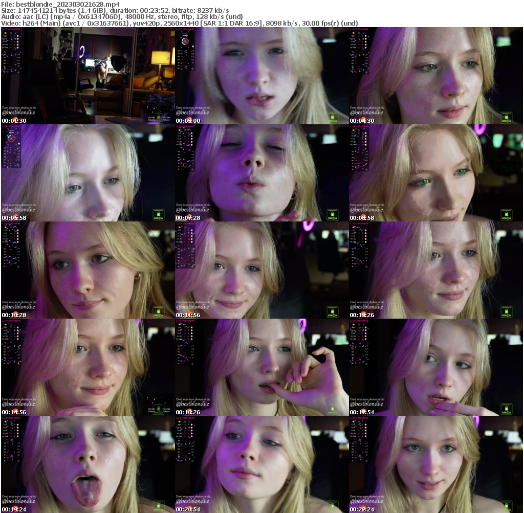 Preview thumb from bestblondie on 2023-03-02 @ bongacams