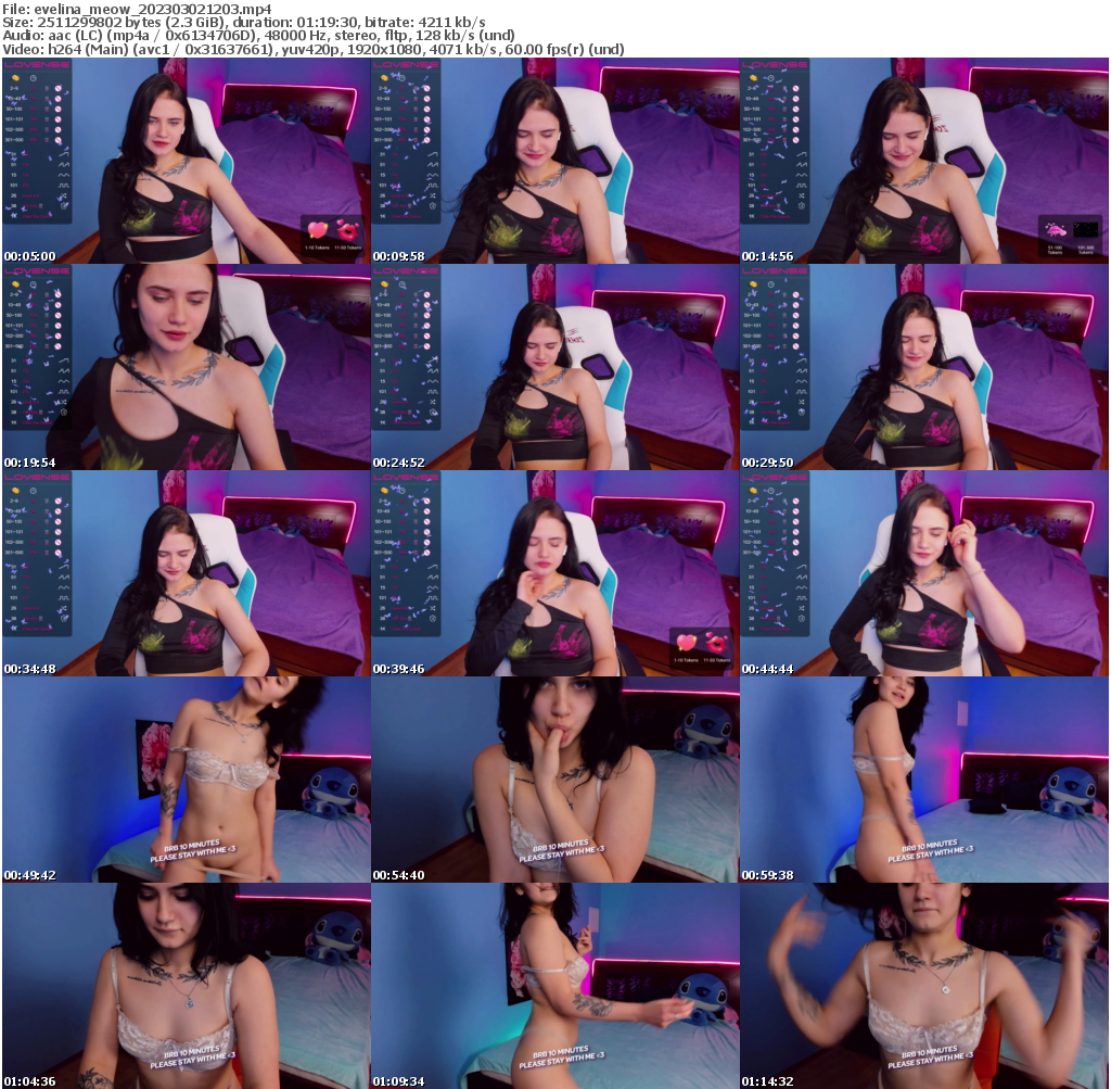 Preview thumb from evelina_meow on 2023-03-02 @ bongacams