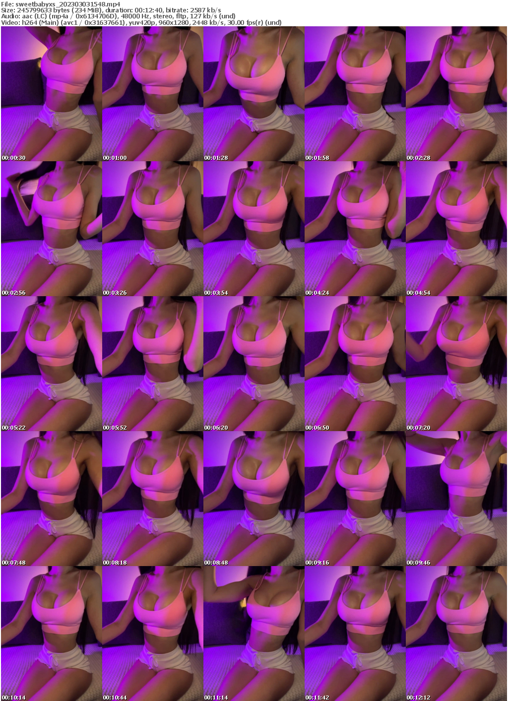 Preview thumb from sweetbabyxs on 2023-03-03 @ bongacams