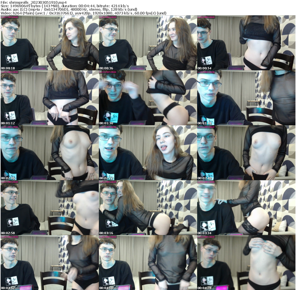 Preview thumb from shrimprolls on 2023-03-05 @ bongacams