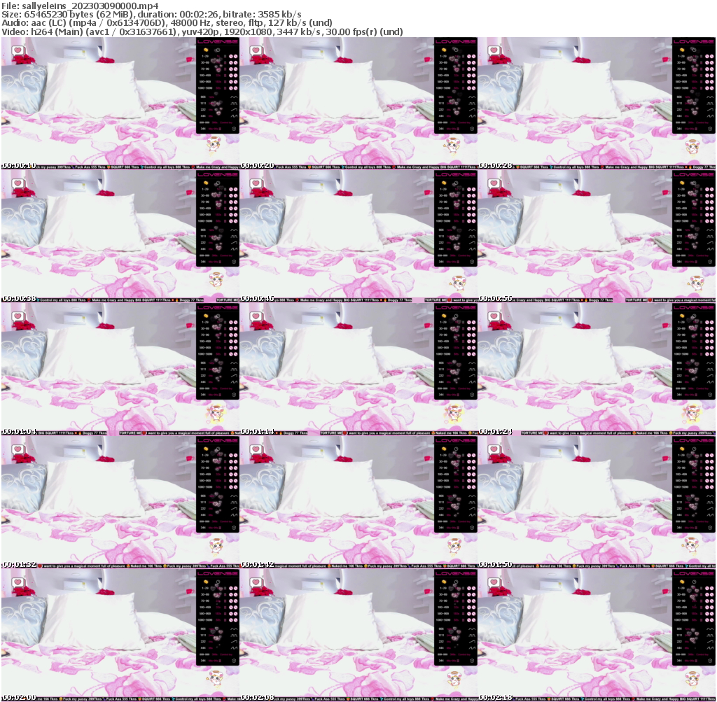 Preview thumb from sallyeleins on 2023-03-09 @ bongacams