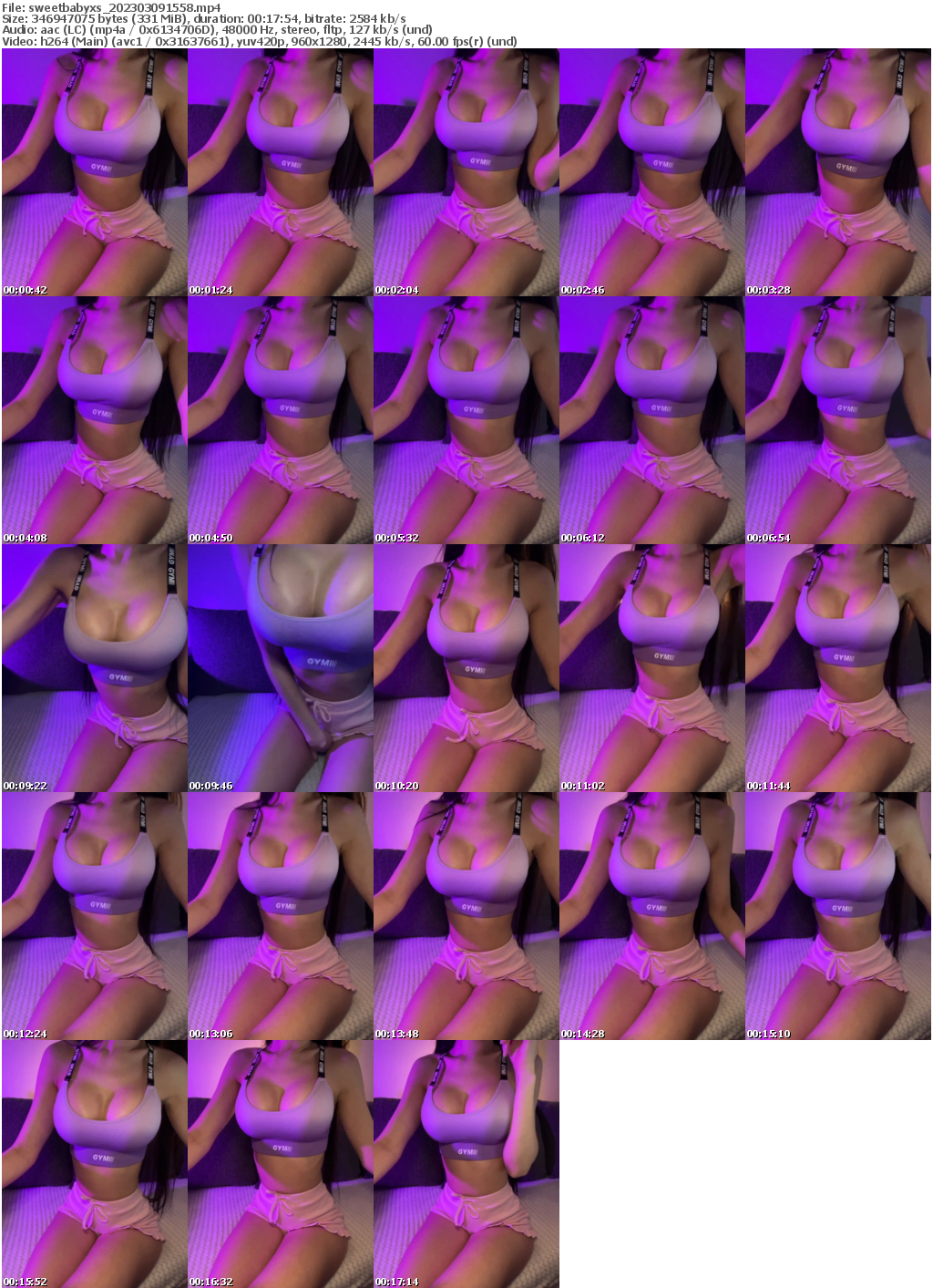 Preview thumb from sweetbabyxs on 2023-03-09 @ bongacams