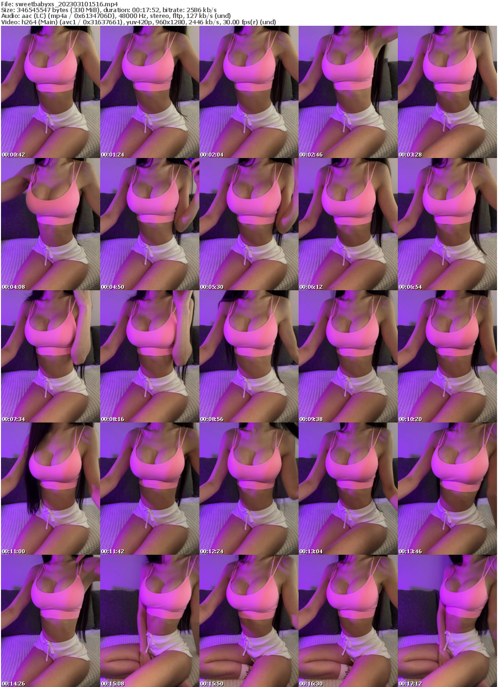 Preview thumb from sweetbabyxs on 2023-03-10 @ bongacams