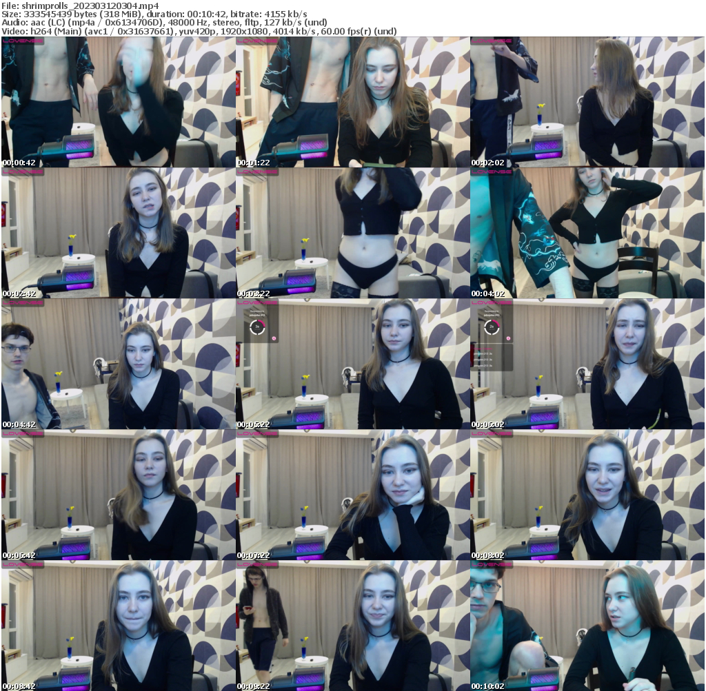 Preview thumb from shrimprolls on 2023-03-12 @ bongacams