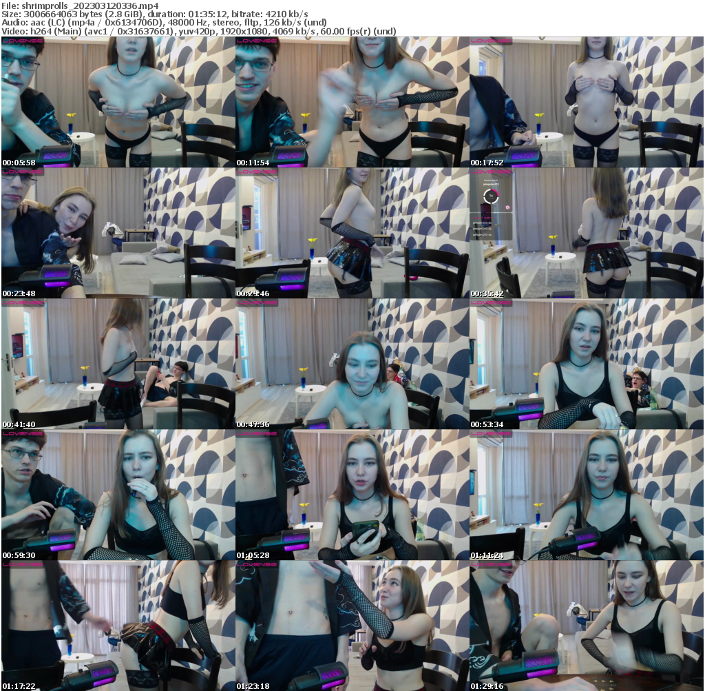 Preview thumb from shrimprolls on 2023-03-12 @ bongacams