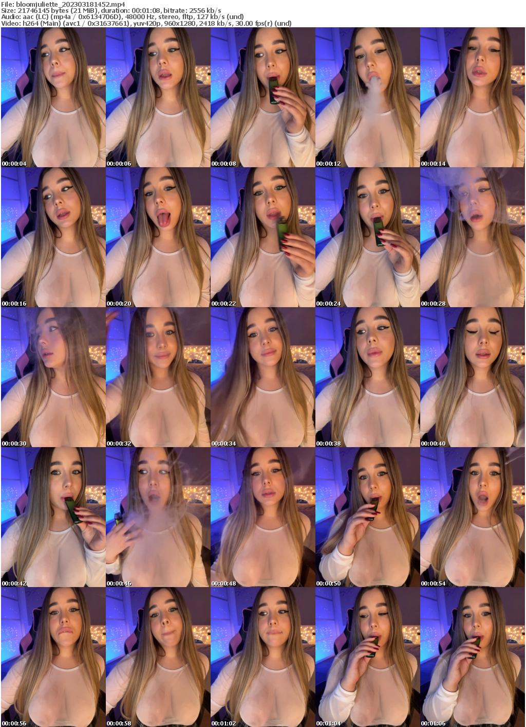 Preview thumb from bloomjuliette on 2023-03-18 @ bongacams