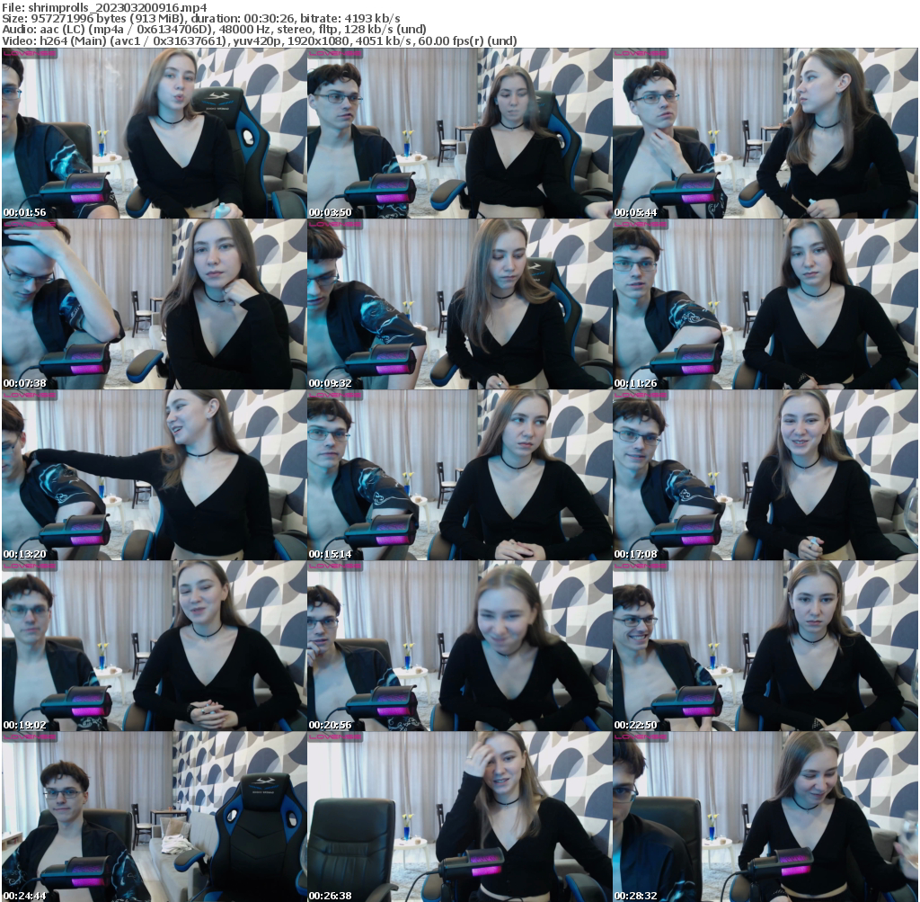 Preview thumb from shrimprolls on 2023-03-20 @ bongacams